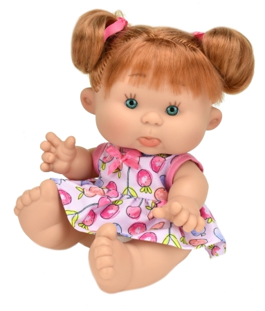 картинка испанские Пупс-мини Pepotes (Тыковка) с волосами, 26 см (вид 2), арт. 954 интернет-магазин TuKiTu.ru